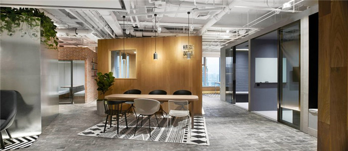以社區(qū)概念為主題的精英英語培訓中心裝修設計實景圖