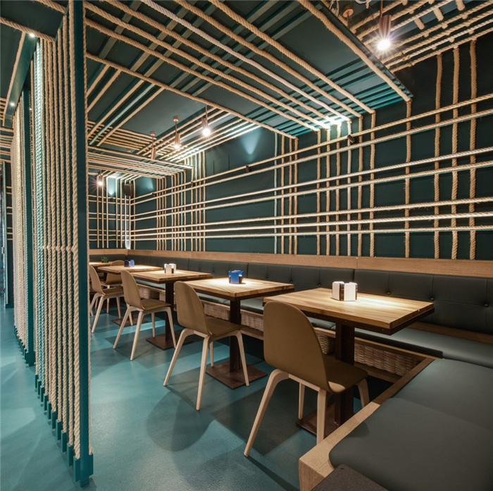 國外創(chuàng)意海港風(fēng)餐廳酒吧裝修設(shè)計圖  演繹冰火兩重天